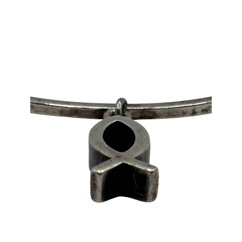 James Avery Deep Ichthus Fish‎ Dangle Sterling Silver Bangle Bracelet Retired